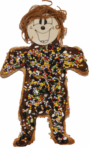 Køkumaður brunt hár