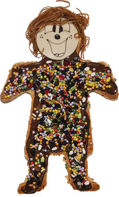 Køkumaður brunt hár